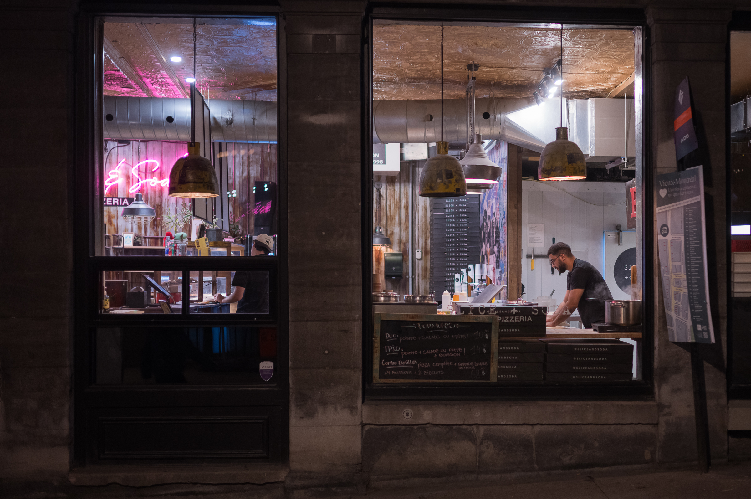 pizza in Old Montreal